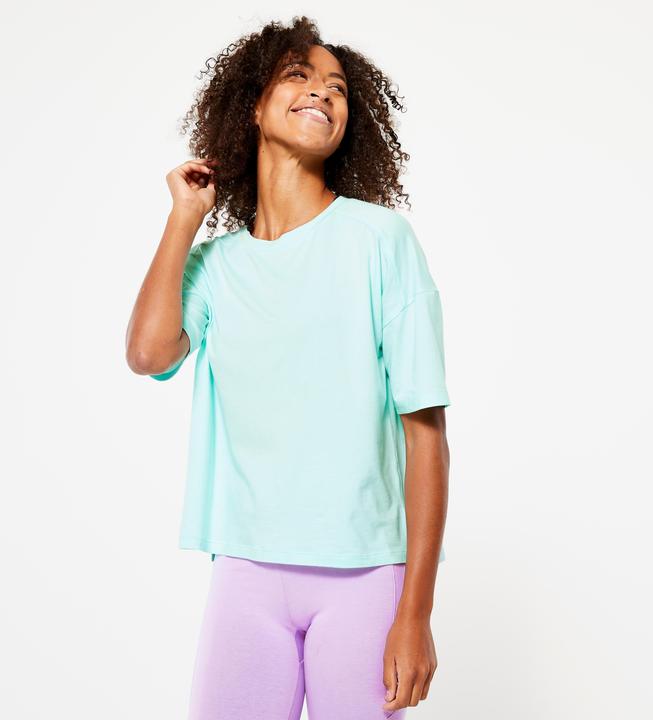 Actual product image Domyos Ladies loose T-shirt - 520 pastel green (XS)