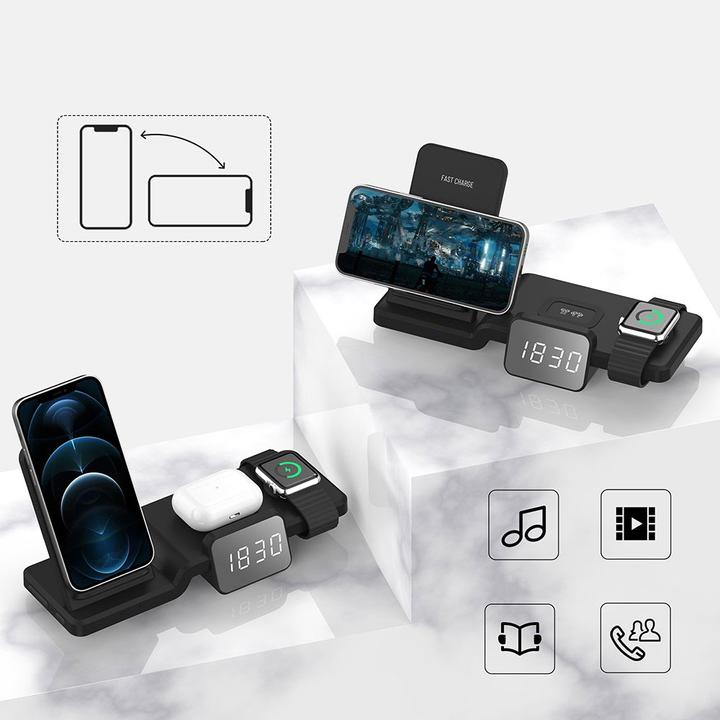 Immagine prodotto Apfelkiste Stazione di ricarica rapida Qi Apple Watch / Smartphone / AirPods (15 W)