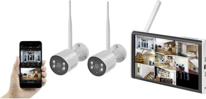 Image du produit Sygonix Kit de caméras de surveillance sans fil 8 canaux avec 2 caméras 1920 x 1080 pixels 2.4GHz (1920 x 1080 Pixels)