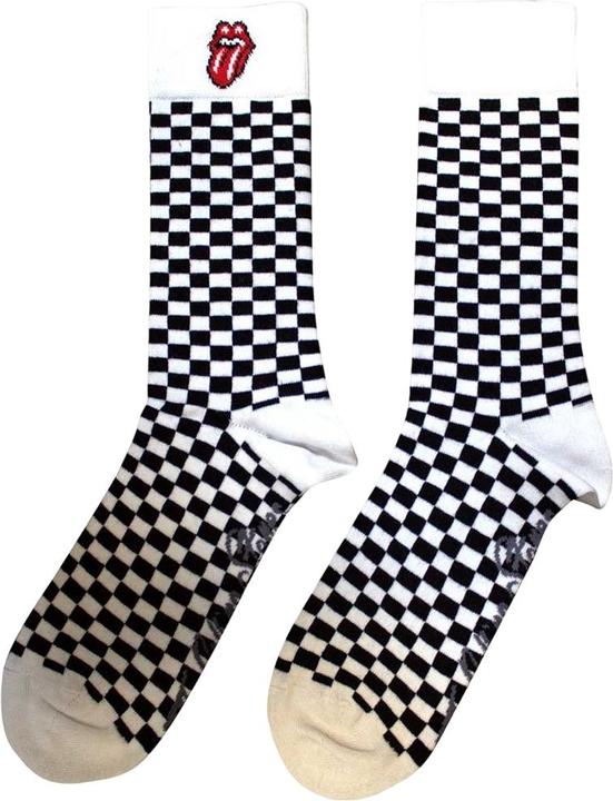 Actual product image The Rolling Stones Unisex Adult Checked Socks (40.5 - 45.5)