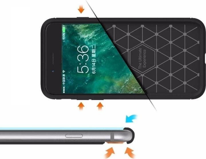 Actual product image Screenguard Apple iPhone 7 Case Carbon Brushed Soft TPU (Apple iPhone 7)