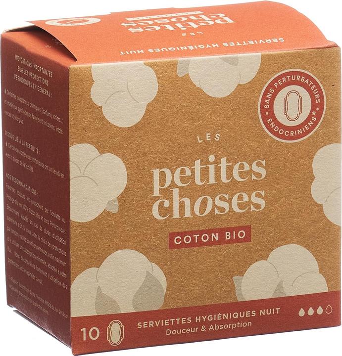 Les Petites Choses Nacht Coton Bio (10 x, Damenbinden)