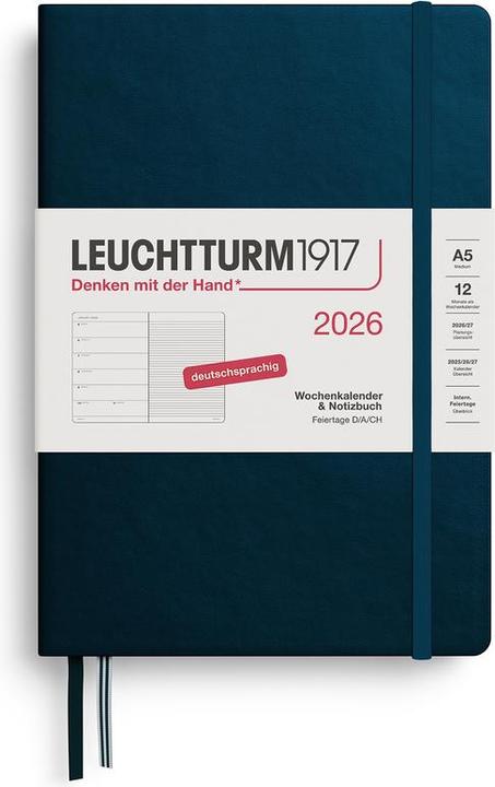 Produktbild Wochenkalender&NotizbuchMediumA5DeepSea2026 (15 x 21 cm, Deutsch)
