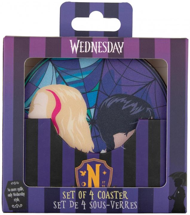Image du produit Cinereplicas Wednesday pack 4 sous-verres (4 x, Dessous de verre)