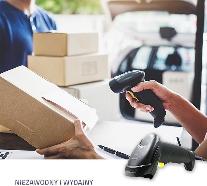 Image du produit Qoltec 1D Laser Barcode Scanner | USB | Black (Codes à barres 1D)