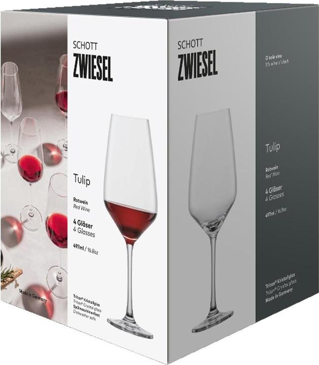 Immagine prodotto Schott Zwiesel Bicchiere da vino rosso Tulipano 1 4 pezzi (49.70 cl, 4 Occhiali, Bicchieri da vino rosso)