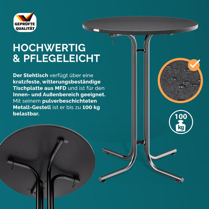 Produktbild Casaria Stehtisch (Ø 70 x 110 cm)