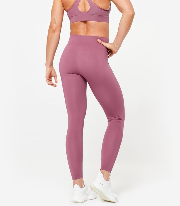 Produktbild Domyos Sportleggings Damen hoher Taillenbund Push-up - lila (XS)