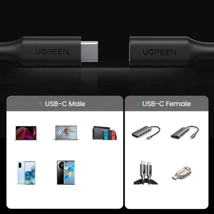 Actual product image Ugreen USB C – USB C (1 m, USB 3.2 Gen 2)
