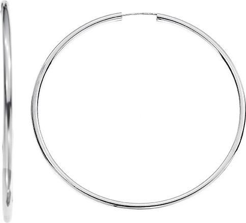 Actual product image Passion 60mm Silver Hoop Hoops (MAT BIJOU)
