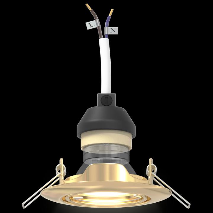 Produktbild VidaXL Lampen Set von 12 Gold Metall, Kunststoff 9 cm Leichtes Gewicht (GU10)