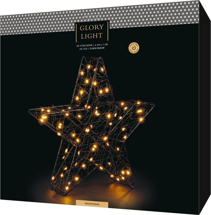 Produktbild STT Tischdeko 3D Star Nero M, 28 cm