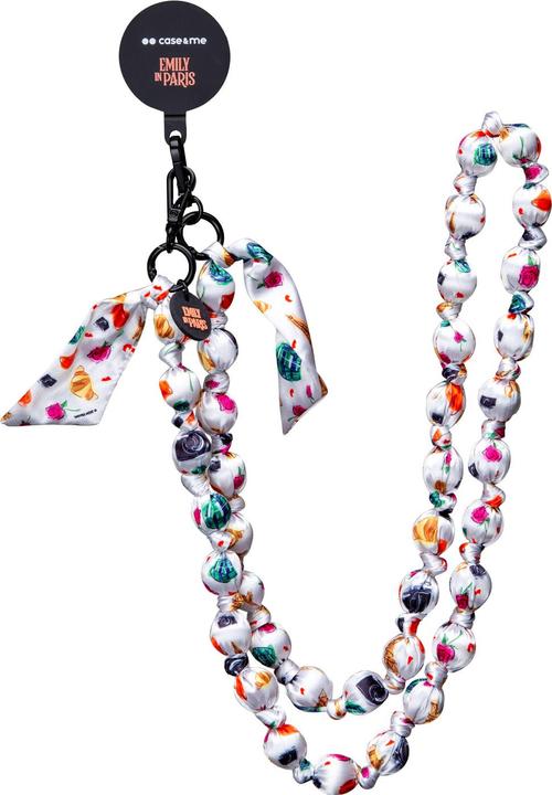 Actual product image Caseme Emily in Paris beaded scarf crossbody smartphone strap