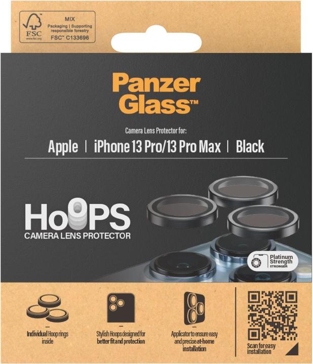 Produktbild PanzerGlass CP PP Rings for iPhone 13 Pro/13 Pro Max black (1 Stück, Apple iPhone 13 Pro Max, Apple iPhone 13 Pro)