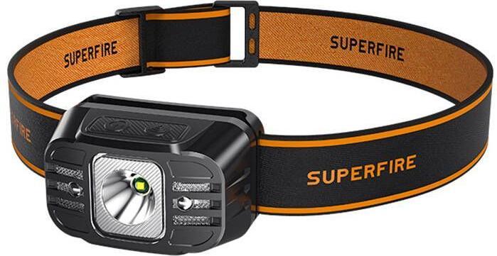 Actual product image Superfire Headlamp HL75-S, 350lm, USB (350 lm)
