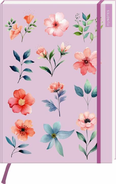 Produktbild myNOTES Papeterie: Notizbuch A4 Blumenträume (Gepunktet, Weicher Einband)