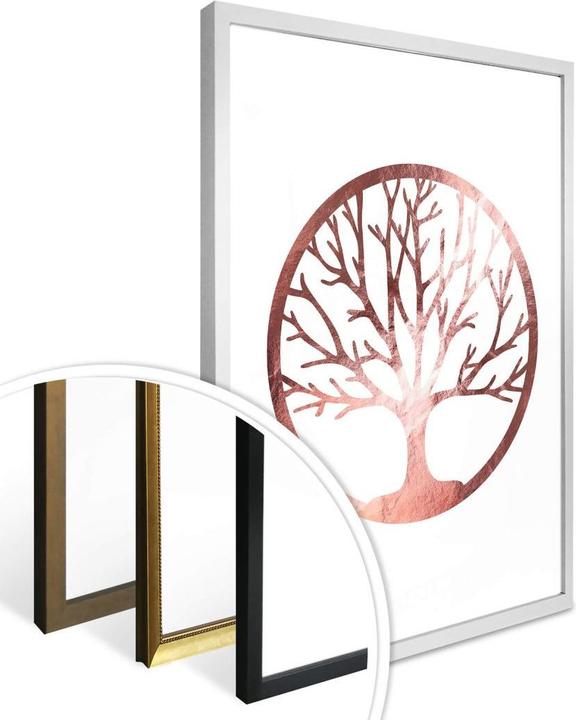 Produktbild Trenddeko Baum des Lebens - Roségold-Optik (24 x 30 cm)