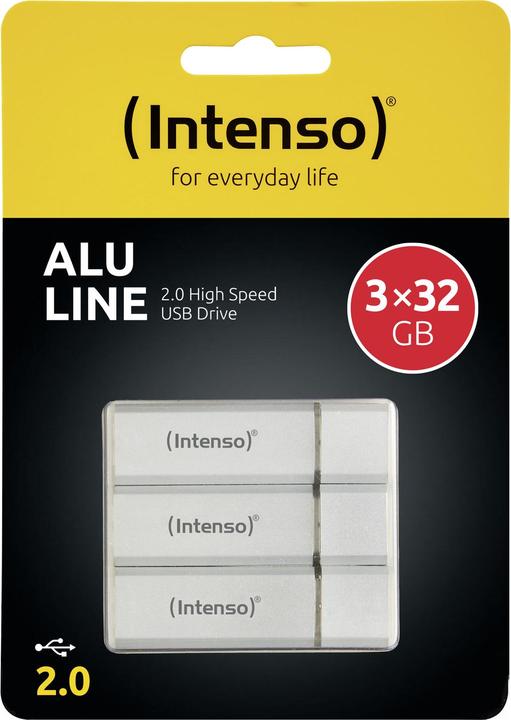 Actual product image Intenso 3521483 USB flash drive 32 GB USB type-A 2.0 silver (32 GB, USB-A)