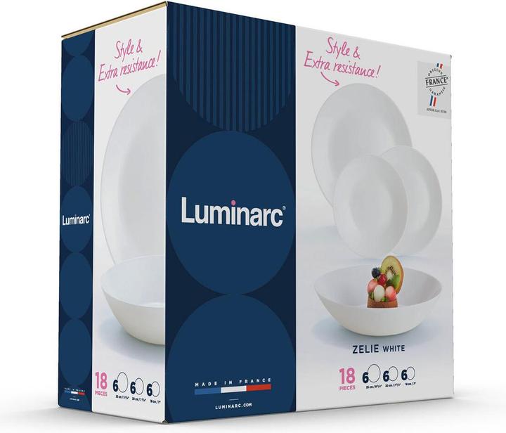 Actual product image Luminarc Arcopal Zelie opaalglas - wit - 18-Delig (L4122) (18 Piece)