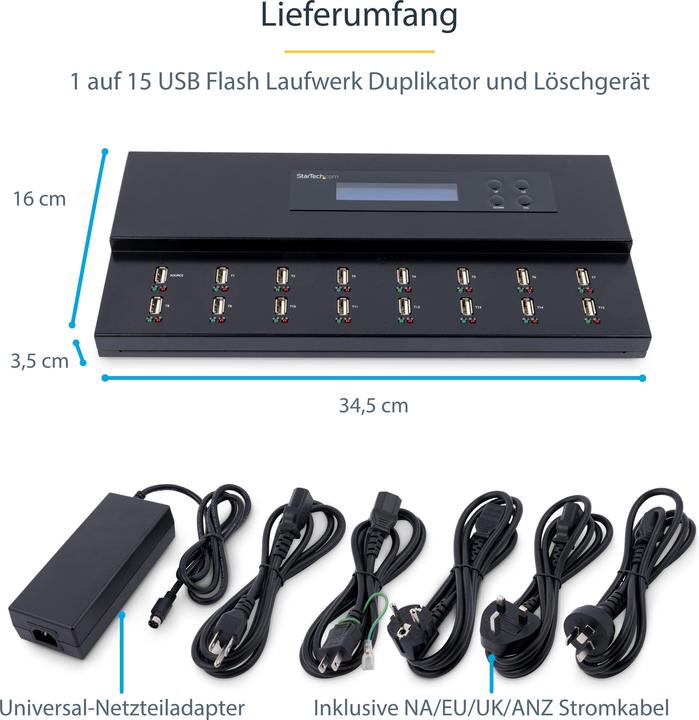 Actual product image StarTech 1:15 Standalone Duplicator (2000 GB, USB 2.0)