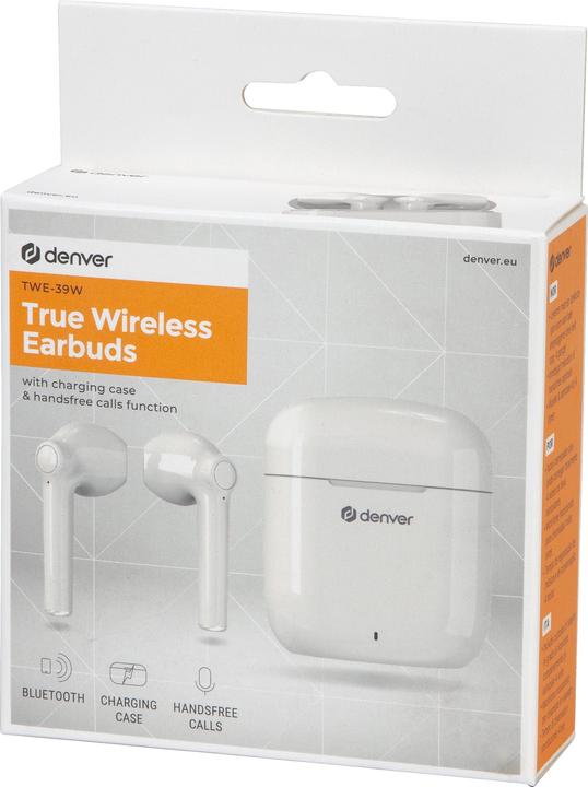 Actual product image Denver TWE-39W white (No noise cancelling, 4.50 h, Wireless)