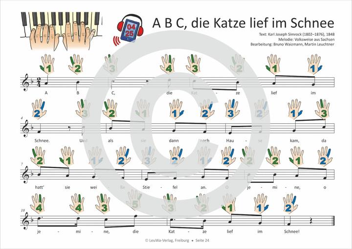 Produktbild Einfacher!-Geht-Nicht: 34 Kinderlieder BAND 1+2 für Klavier und Keyboard (+Play-Along Download (Deutsch, Martin Leuchtner, Bruno Waizmann, 2023)