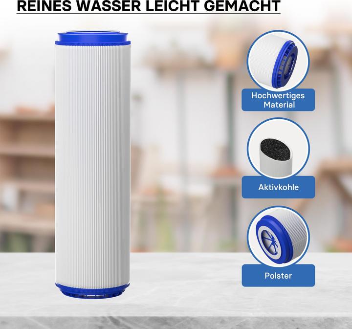 Produktbild Naturewater UDF-10A Aktivkohle Granulat 10" 254mm Wasserfilter Umkehrosmose