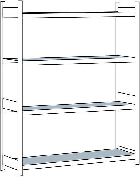 Actual product image Schulte Lagertechnik Wide span shelving, with steel shelf, height 2500 mm