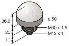 Produktbild Turk EX-LED-Meldeleuchte K50LNYXXPQ Einfarbig Gelb 10-30 VDC 308730