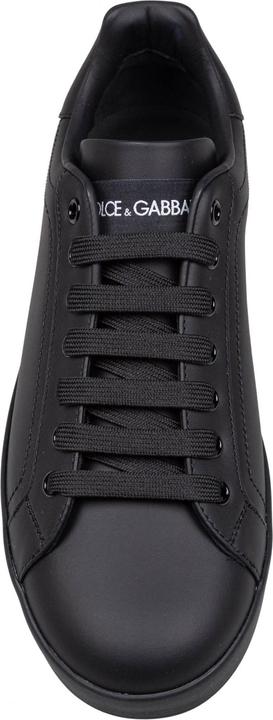 Actual product image Dolce & Gabbana portofino sneakers in black calfskin (42)