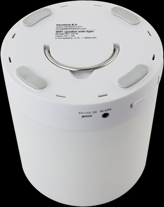 Produktbild WiFi Lautsprecher mit drei verschiedenen Lichtstufen. (4 h, Akkubetrieb, Netzbetrieb)