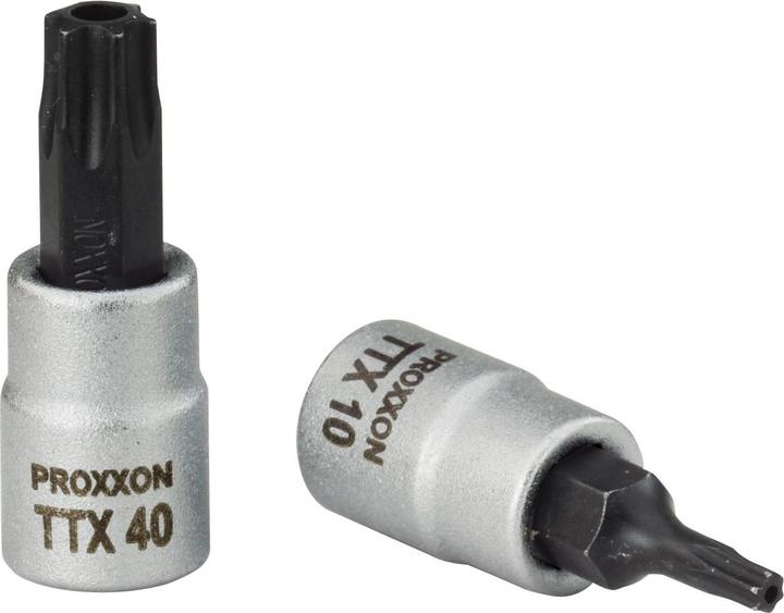Proxxon 1/4" TTX insert T 20 with face hole