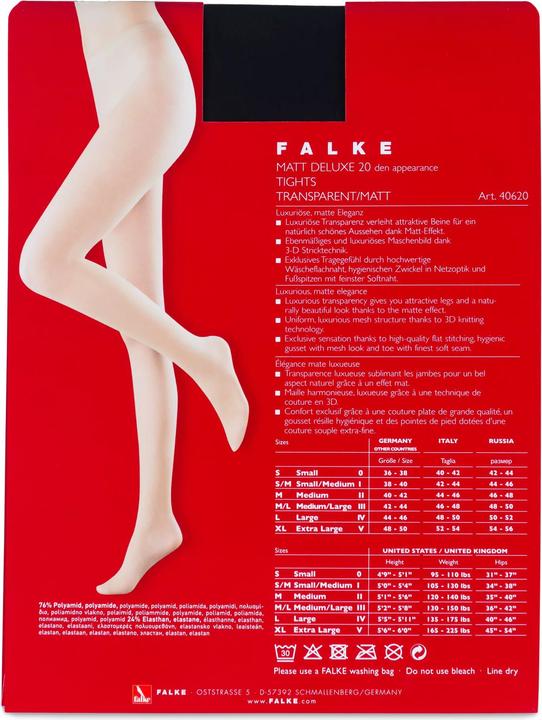 Actual product image Falke Matt Deluxe 20 (20 DEN, 44 - 46)