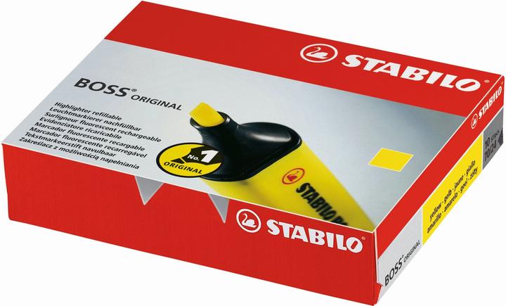 Image du produit STABILO Surligneur jaune, paquet de 10 (Jaune, 5 mm, 10 x)