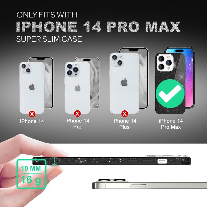 Produktbild Nalia Glitzer Hülle (Apple iPhone 14 Pro Max)