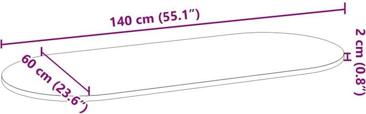 Produktbild VidaXL Lyndsey (140 x 60 x 2 cm)