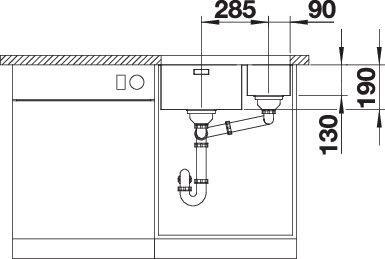 Immagine prodotto Blanco Andano 340/180-U (Lavello sottopiano, 44 cm, 58.50 cm)