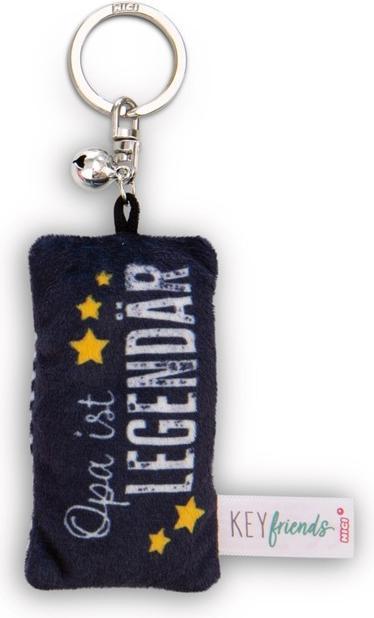 Produktbild Magni NICI Schlüsselanhänger Mini Plüschkissen Opa ist legendär mit Glöckchen 8cm