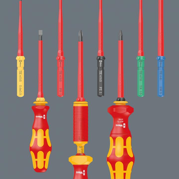 Actual product image Wera Kraftform Kompakt VDE 16 extra slim 1 (Phillipps cross recess (PH), Torx (TX), Pozidriv cross recess (PZ))