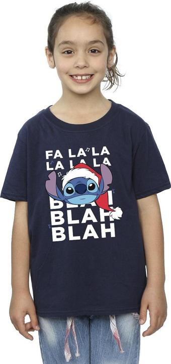 Produktbild Disney Lilo And Stitch Christmas Blah Blah Blah TShirt Mädchen (140, 146)