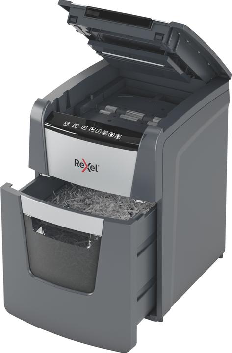 Produktbild Rexel Optimum AutoFeed+ 90X Aktenvernichter Partikelschnitt 4 x 28 mm 34 l Blattanzahl (max.): 90 Sicher (Partikelschnitt)