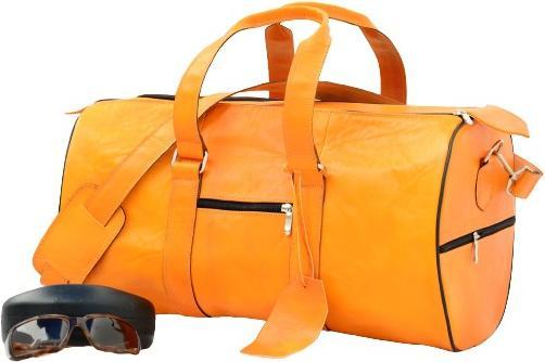 Produktbild Only-Bags.Store Reisetasche aus gelbem Leder, Wochenendtasche aus gelbem Leder, Reisetasche