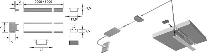 Produktbild Halemeier LED Einbauprofile ChannelLine C mit Lichtblende
