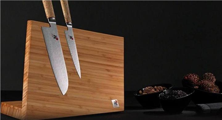 Actual product image Miyabi Knife block bamboo