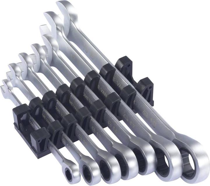 Actual product image Toolcraft TO-9626412 Ratschen-Einringschlüssel-Satz 7teilig Schlüsselweite (Met (17 mm, 8 mm, 14 mm, 19 mm, 13 mm, 12 mm, 10 mm)