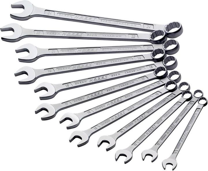 Produktbild HAZET Ring-Maulschlüssel Satz 600N/12N ∙ Aussen Doppel-Sechskant-Tractionsprofil ∙ 10 - 22 ∙ Anzahl … (10 mm, 11 mm, 12 mm, 13 mm, 16 mm, 17 mm, 18 mm, 19 mm, 21 mm, 22 mm, 14 mm, 15 mm)