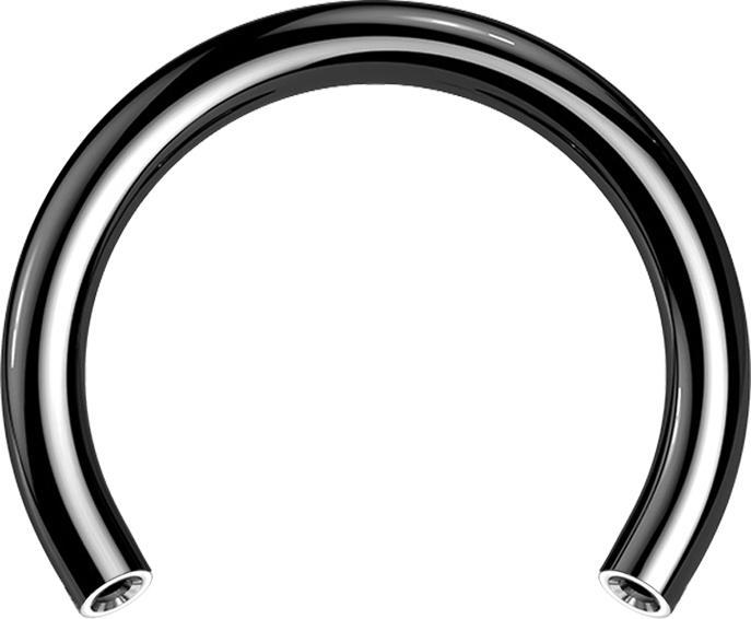 Star Piercing Micro Threadless Circular-Stab schwarz (Titan G23, ohne Messing)