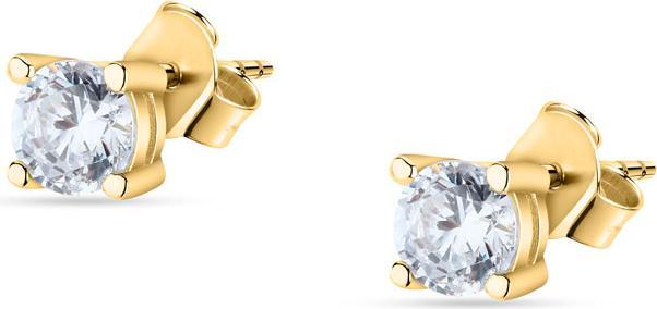 La Petite Story Gold-plated earrings with clear zircons Silver LPS01AWV13 (925er Silber)