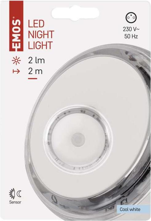 Actual product image Emos LED night light P3306, light sensor, mains operated