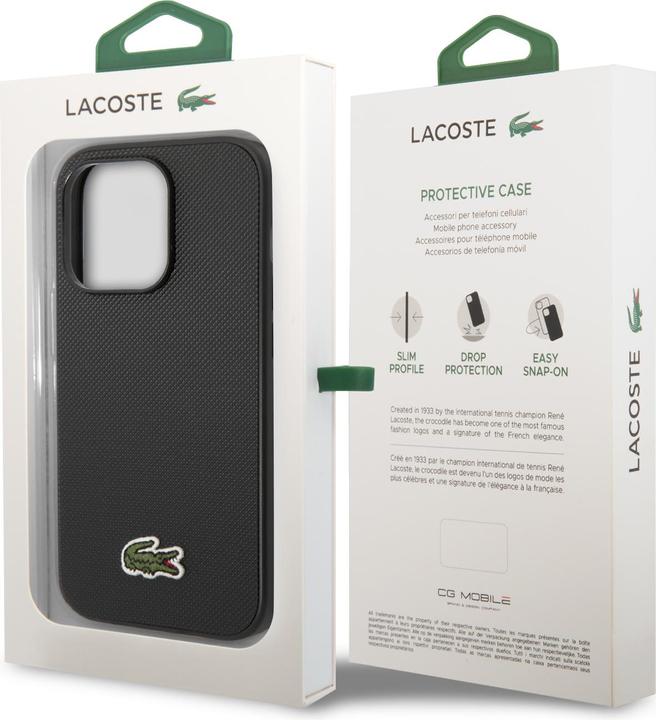 Image du produit Lacoste LCHMP14LPVCK iPhone 14 Pro 6.1" czarny/black étui rigide Iconic Petit Pique MagSafe (Apple iPhone 14 Pro)